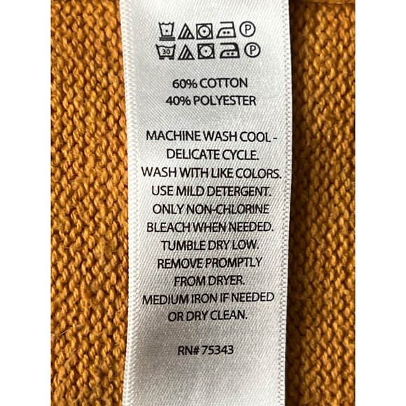 Tahari US Small Sweater V-neck Mustard Yellow Long Sleeve Side Slits - Picture 15 of 16